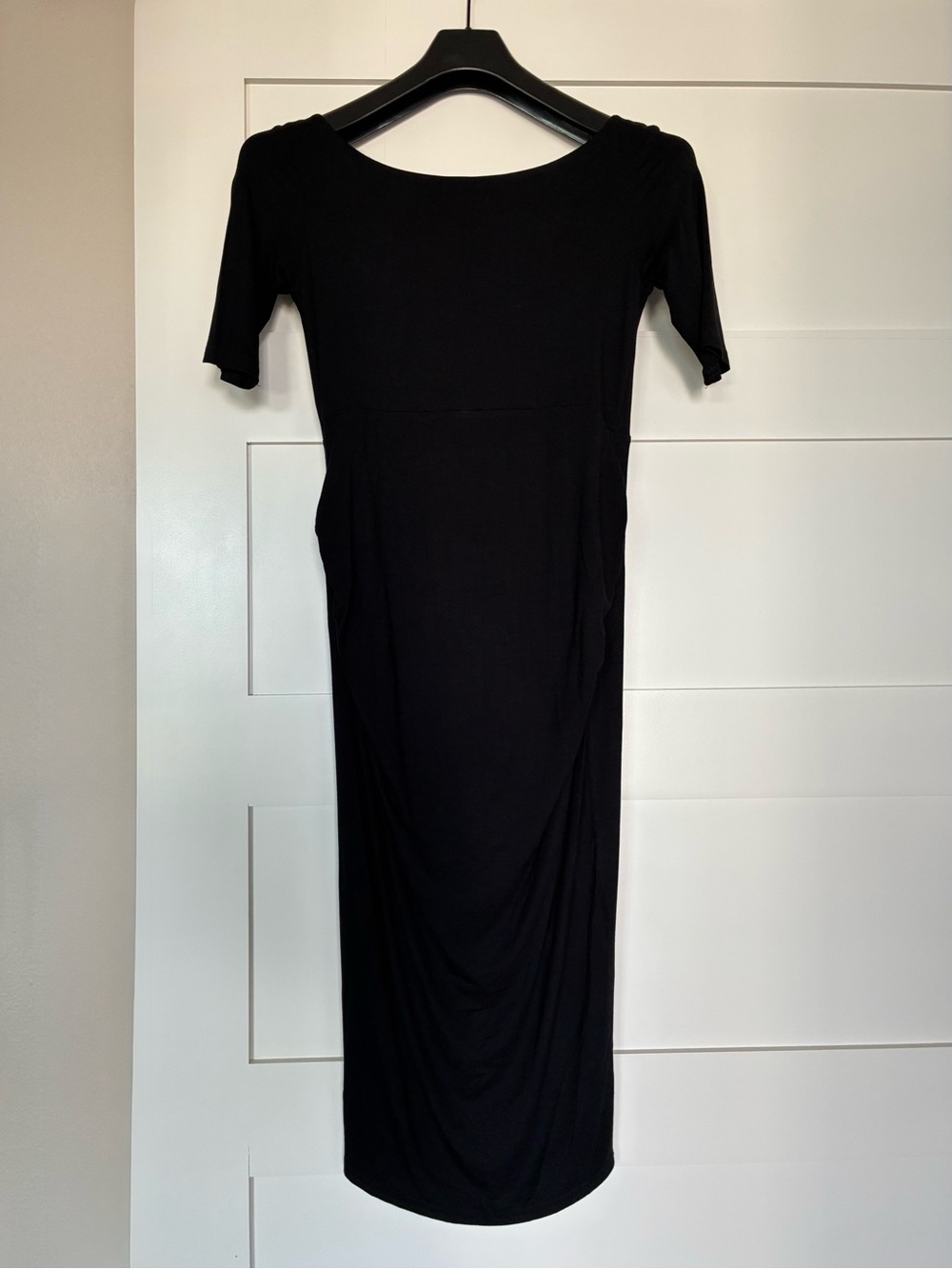 ASOS 4 Black Midi Dress with Scoop Neck